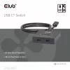 CLUB3D USB-C® dwukierunkowy przełącznik wideo + danych + PD, USB Type-C, 2x DisplayPort, 7680 x 4320 pikseli, czarny, 8K Ultra HD, 120 Hz