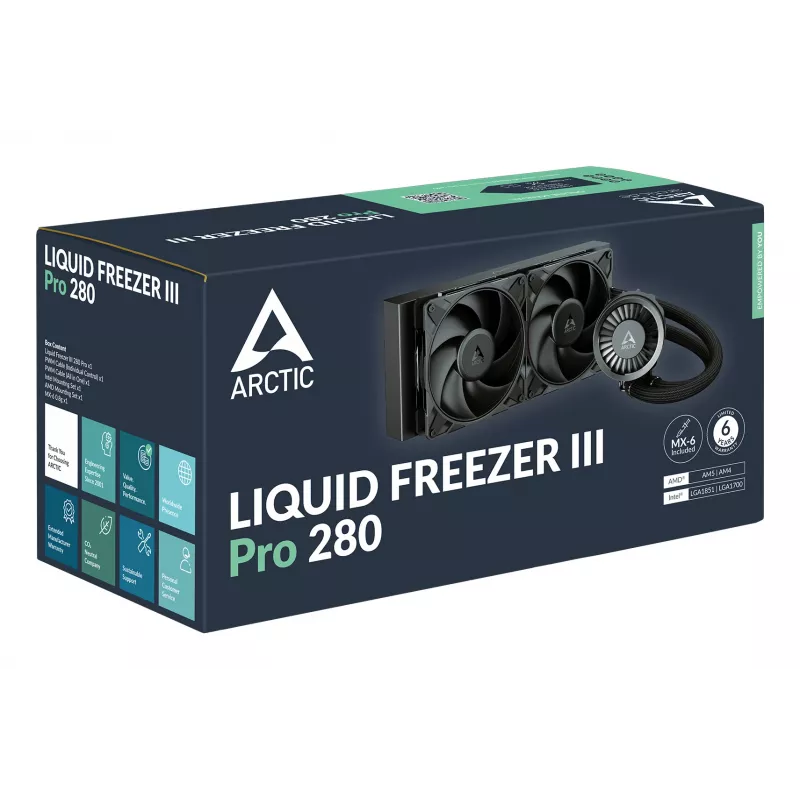 ARCTIC Liquid Freezer III Pro 280 - Wielokompatybilny, uniwersalny zestaw chłodzenia wodnego CPU
