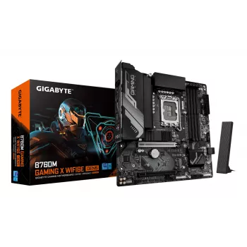 GIGABYTE B760M GAMING X WIFI6E GEN5 Micro ATX Płyta Główna, LGA1700, B760, DDR5 do 5600MHz, 4 DIMM, 2x PCIe 4.0 M.2, Wi‑Fi 6E, 2.5GbE
