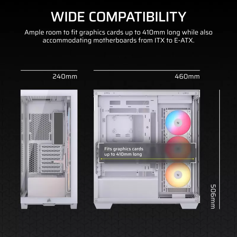 CORSAIR Midi Tower 3500x Rs-r ArGB White