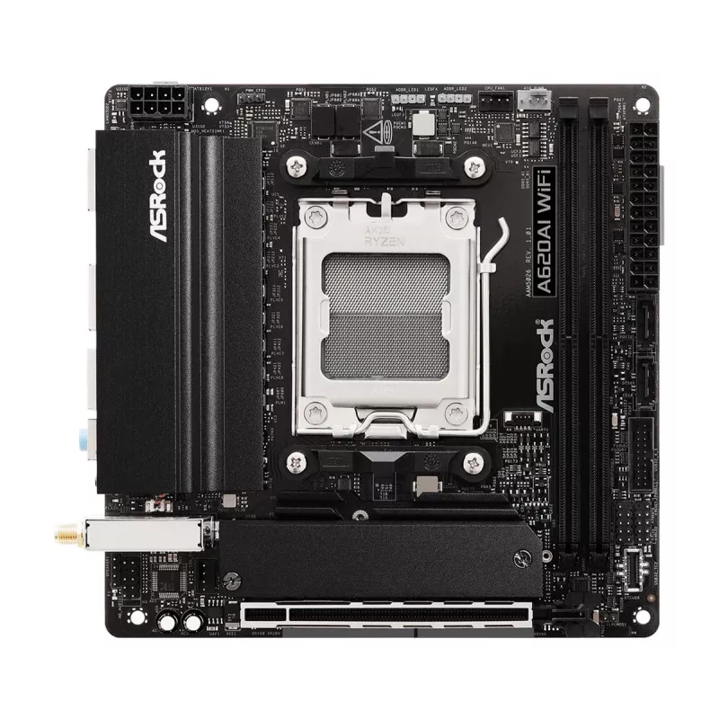 Płyta główna ASRock A620AI Wi-Fi AM5 AMD A620A 2 x DDR5 1 x HDMI 2.1 TMDS/FRL 8G kompatybilna mITX