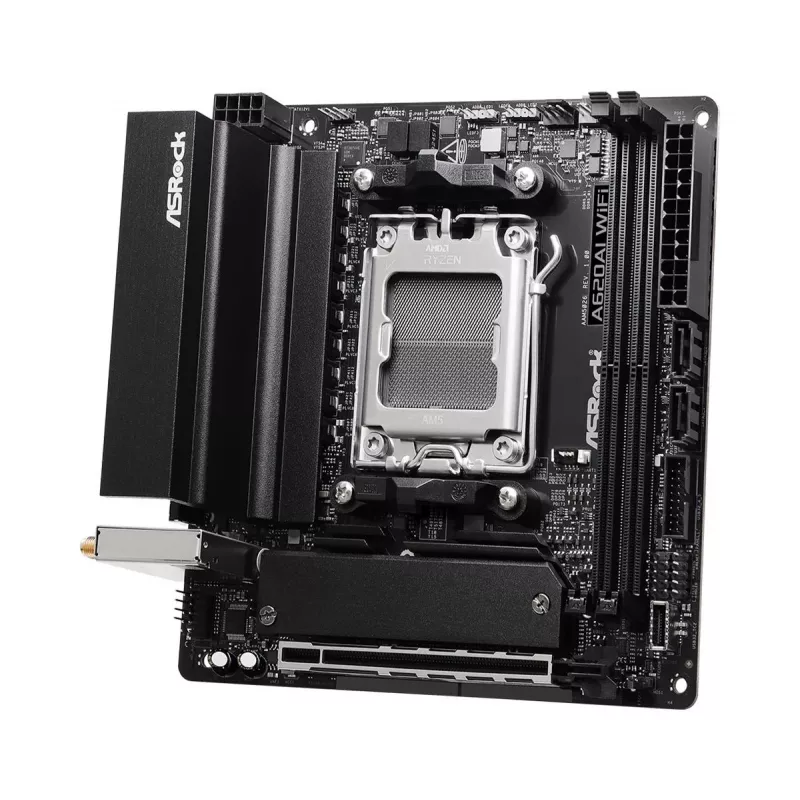 Płyta główna ASRock A620AI Wi-Fi AM5 AMD A620A 2 x DDR5 1 x HDMI 2.1 TMDS/FRL 8G kompatybilna mITX