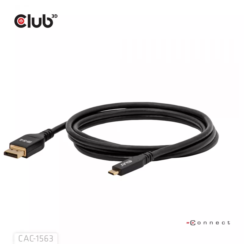 CLUB3D CAC-1563 adapter kabla wideo 2 m USB Type-C DisplayPort czarny