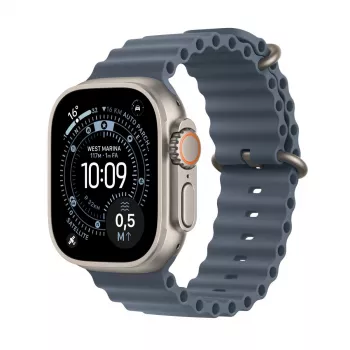 APPLE Watch Ultra 3 (2025) LTE 49mm Titanium Case z paskiem Ocean Band - Niebieski