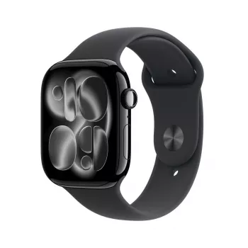 APPLE Watch Series 11 GPS 46mm Jet Black Aluminium Case z czarnym sportowym paskiem S/M