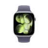 APPLE Watch Series 11 GPS 46mm srebrna aluminiowa koperta z fioletowo-mglistym paskiem Sport S/M
