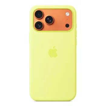 APPLE iPhone 17 Pro Max - silikonowe etui z MagSafe - Neon żółty