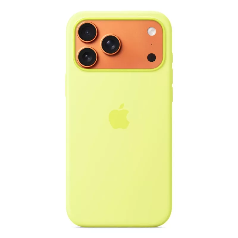 APPLE iPhone 17 Pro Max - silikonowe etui z MagSafe - Neon żółty