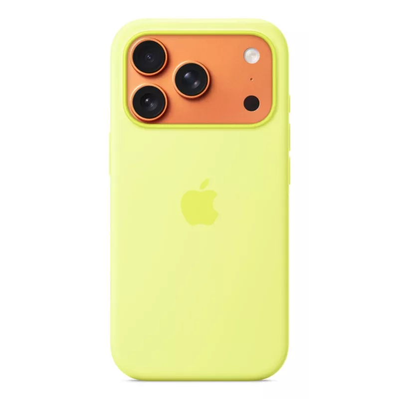 APPLE iPhone 17 Pro - Silikonowe etui z MagSafe - Neon żółty