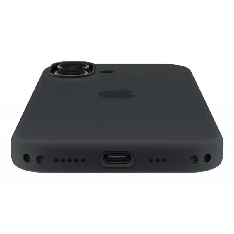 APPLE Silikonowe etui z MagSafe do iPhone 17, czarne