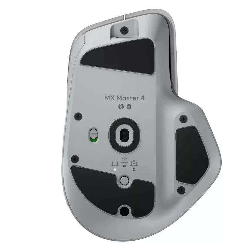 Mysz Logitech MX Master 4 — praworęczna, laser 8000 DPI, RF Wireless + Bluetooth, 8 przycisków, szary