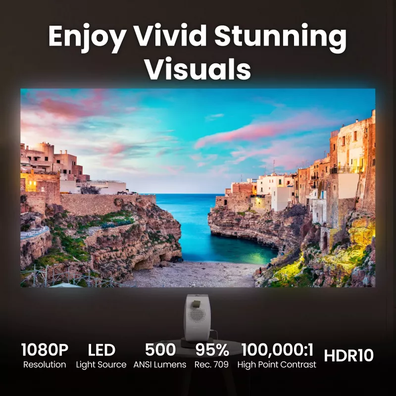 BenQ GV32 500 ANSI lumenów DLP 1080p (1920x1080) Biały