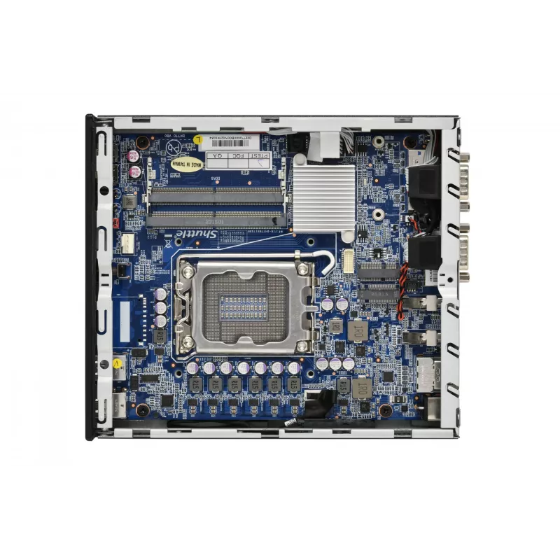 Shuttle Slim PC DH770, S1700, 2x HDMI, 2x DP, 2x 2.5G LAN, 2x COM, 8x USB, 1x 2.5 cala, 2x M.2, praca ciągła 24/7, w tym VESA