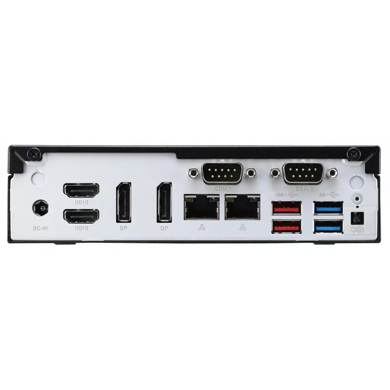 Shuttle Slim PC DH770, S1700, 2x HDMI, 2x DP, 2x 2.5G LAN, 2x COM, 8x USB, 1x 2.5 cala, 2x M.2, praca ciągła 24/7, w tym VESA
