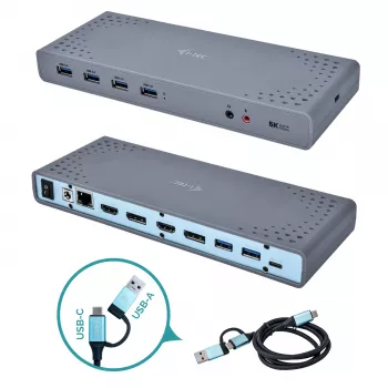 Stacja dokująca i-tec USB 3.0 / USB-C / Thunderbolt 3 z podwójnym wyświetlaczem