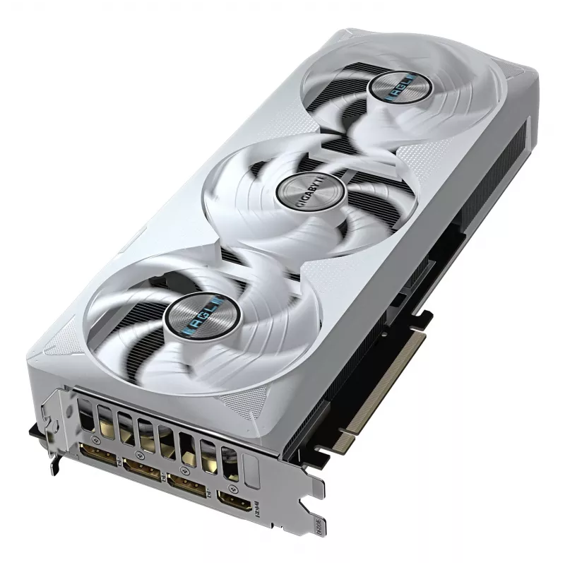Karta graficzna GIGABYTE GeForce RTX 5070 Ti EAGLE OC ICE SFF 16G - 16 GB GDDR7, 256-bit, PCI-E 5.0, taktowanie rdzenia 2542 MHz, 3 x DP 2.1a, 1 x HDMI 2.1b, NVIDIA DLSS 4, GV-N507TEAGLEOC ICE-16GD