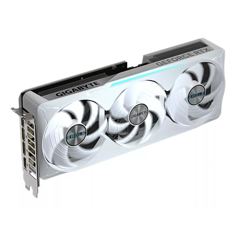 Karta graficzna GIGABYTE GeForce RTX 5070 Ti EAGLE OC ICE SFF 16G - 16 GB GDDR7, 256-bit, PCI-E 5.0, taktowanie rdzenia 2542 MHz, 3 x DP 2.1a, 1 x HDMI 2.1b, NVIDIA DLSS 4, GV-N507TEAGLEOC ICE-16GD