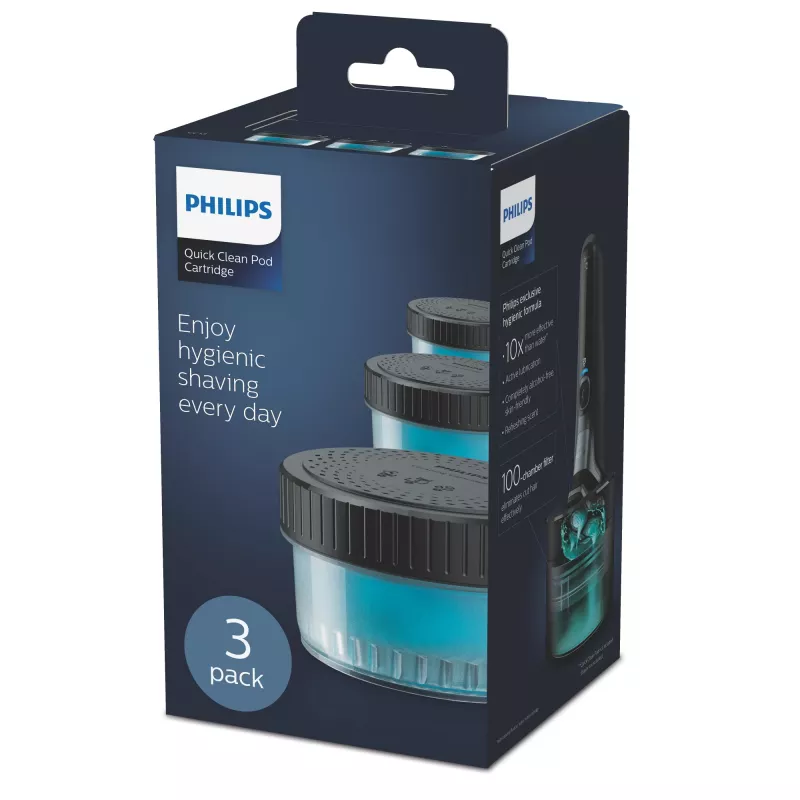 Philips Quick Clean Pod Cartridge CC13/50 3-pack wkłady czyszczące do głowic golarki elektrycznej