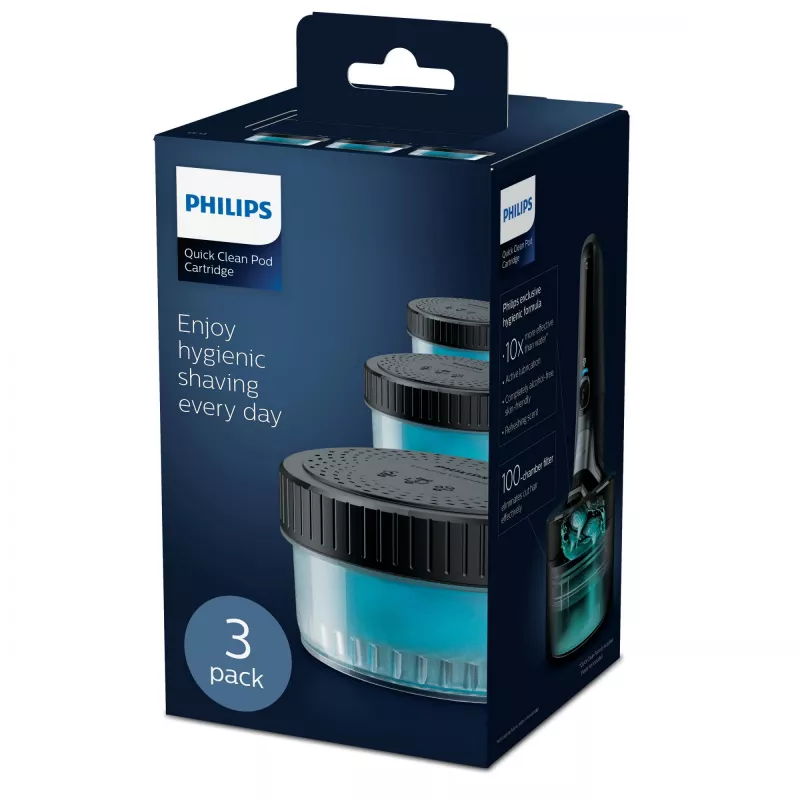 Philips Quick Clean Pod Cartridge CC13/50 3-pack wkłady czyszczące do głowic golarki elektrycznej