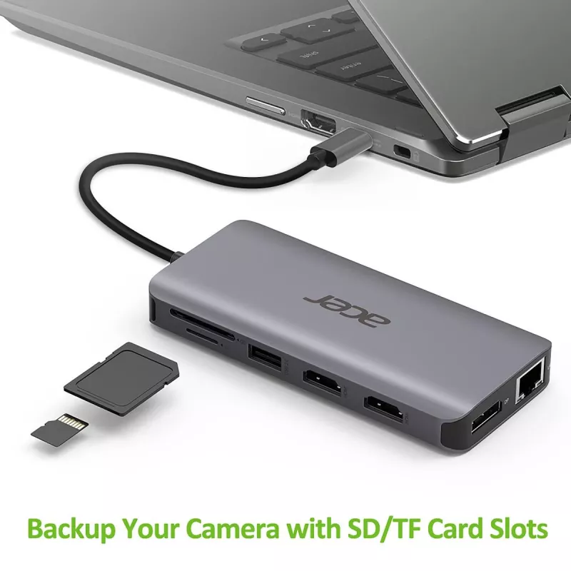 ACER 12w1 Dongle Type C Srebrny