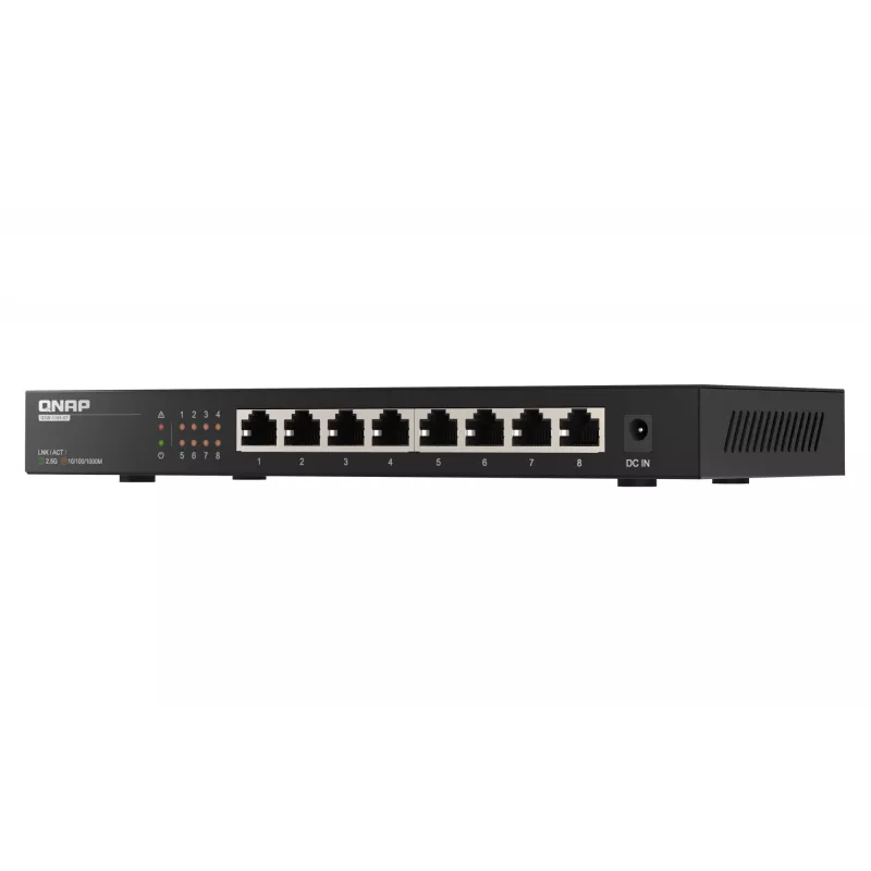 QNAP QSW-1108-8T przełącznik sieciowy Niezarządzalny 2.5G Ethernet (100/1000/2500) Czarny
