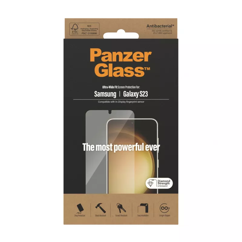 PanzerGlass ® Ekran ochronny Samsung Galaxy S23 | Ultra-Wide Fit