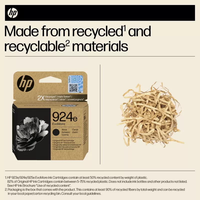 HP 924e EvoMore Black Original Ink Cartridge