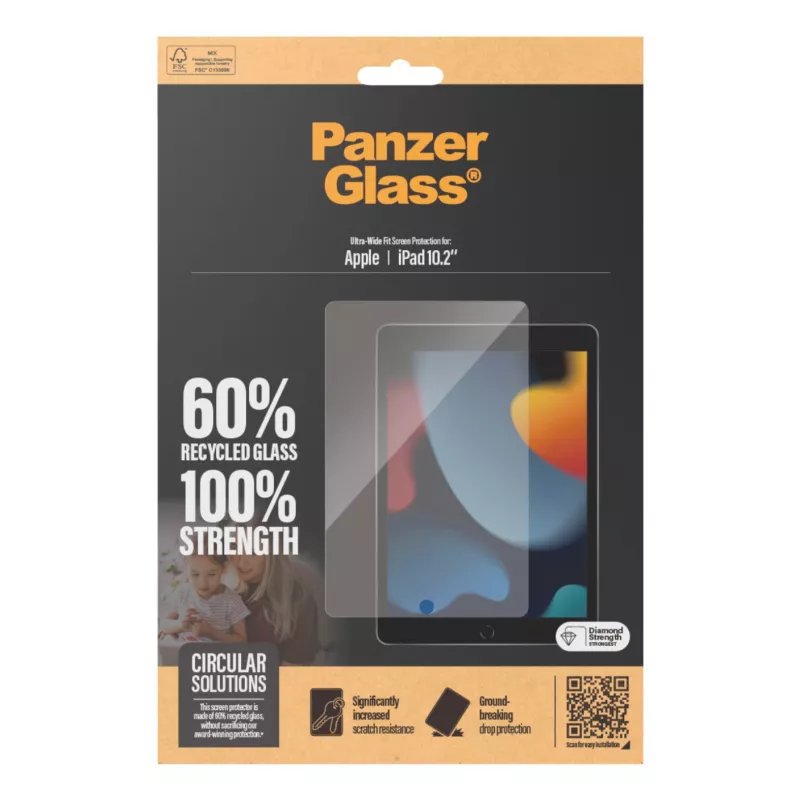 PanzerGlass ® Screen Protector iPad 10.2'' (2019-2021) | Ultra-Wide Fit