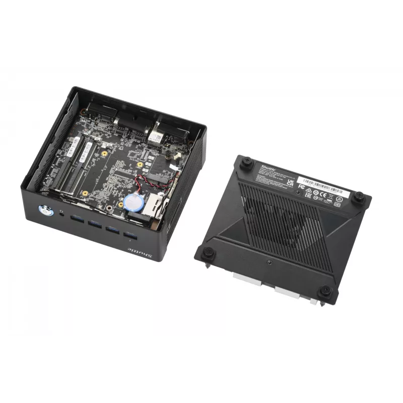 Shuttle Nano PC NT10H5, Intel Core Ultra 5 125H, Intel Arc graphics, 2xHDMI, 2xUSB 4.0 (DP), 2x2.5Gbit LAN, w tym VESA 24/7 praca ciągła