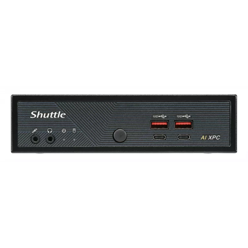Shuttle Slim AI PC DN11H7 Intel Core Ultra 7 155H, Intel Arc graphics, 2xHDMI, 2x DP, 4x 2.5 Gbit LAN, VESA, 24/7 permanent operation