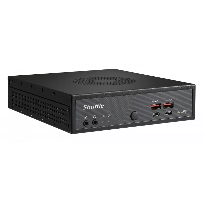 Shuttle Slim AI PC DN11H7 Intel Core Ultra 7 155H, Intel Arc graphics, 2xHDMI, 2x DP, 4x 2.5 Gbit LAN, VESA, 24/7 permanent operation