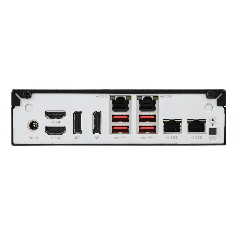 Shuttle Slim AI PC DN11H5 Intel Core Ultra 5 125H, Intel Arc graphics, 2xHDMI, 2x DP, 4x 2.5Gbit LAN, VESA, praca ciągła 24/7