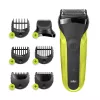 Braun Series 3 Shave&Style 300BT Golarka elektryczna, maszynka do golenia dla mężczyzn, czarno-zielona