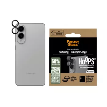 PanzerGlass ® Hoops® Osłona obiektywu aparatu Czarny Samsung S25 Edge