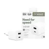 PanzerGlass empower™ by ® Turbo 35W Charger incl. USB-C + USB-A | EU Plug | srebrny biały