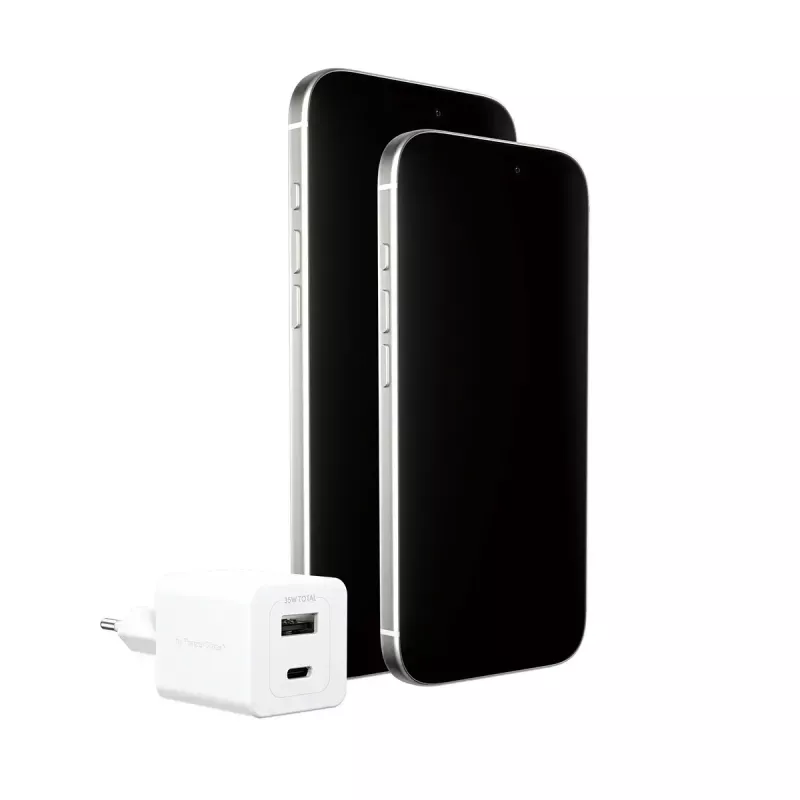 PanzerGlass empower™ by ® Turbo 35W Charger incl. USB-C + USB-A | EU Plug | srebrny biały
