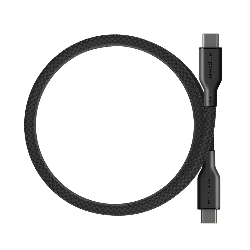 Kabel PanzerGlass empower™ by ® Magnetic 240W USB-C do USB-C | USB 2.0 | 1,5 m | Kosmiczna czerń