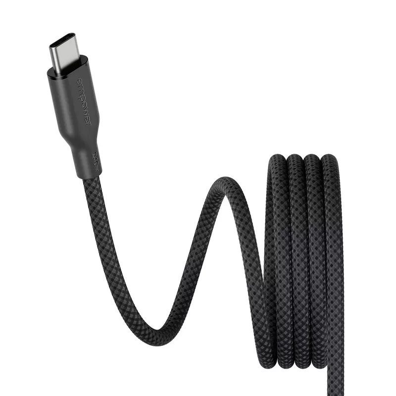 Kabel PanzerGlass empower™ by ® Magnetic 240W USB-C do USB-C | USB 2.0 | 1,5 m | Kosmiczna czerń