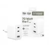 PanzerGlass empower™ by ® Turbo 70W Multiple Charger incl. 2 x USB-C + USB-A | EU Plug | srebrny biały