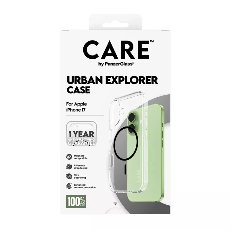 Etui PanzerGlass CARE by Flagship Case Transparent Urban Explorer Black MagSafe iPhone 17