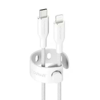 PanzerGlass empower™ by ® Racing 60W USB-C do Lightning | USB 2.0 | 1,2 m | Srebrno-biały