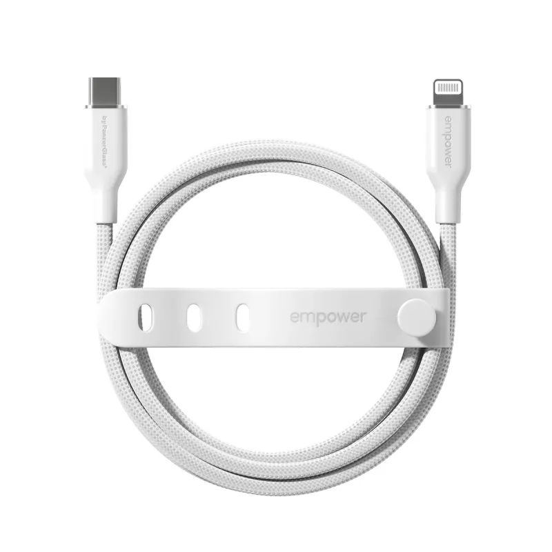 PanzerGlass empower™ by ® Racing 60W USB-C do Lightning | USB 2.0 | 1,2 m | Srebrno-biały