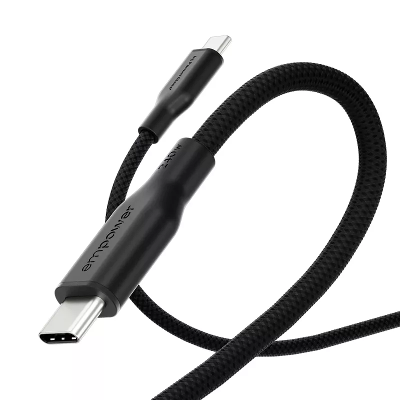 PanzerGlass empower™ by ® Racing 240W kabel USB-C na USB-C | USB 2.0 | 2M | Kosmiczna czerń