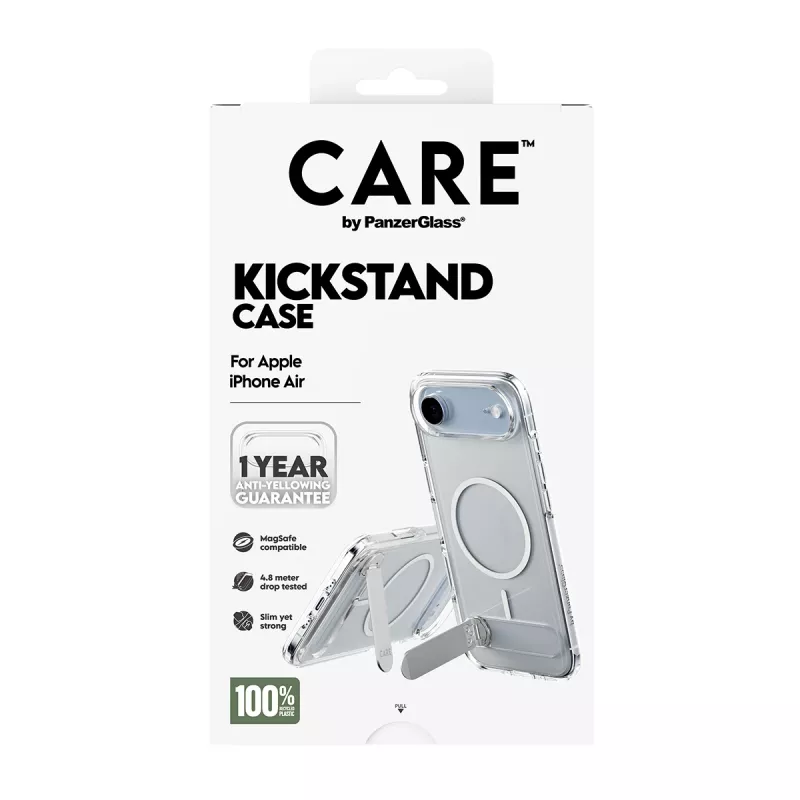 PanzerGlass CARE™ by ® etui przezroczyste z podstawką i MagSafe iPhone Air