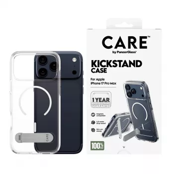 PanzerGlass CARE™ by ® Etui przezroczyste z podstawką i MagSafe iPhone 17 Pro Max