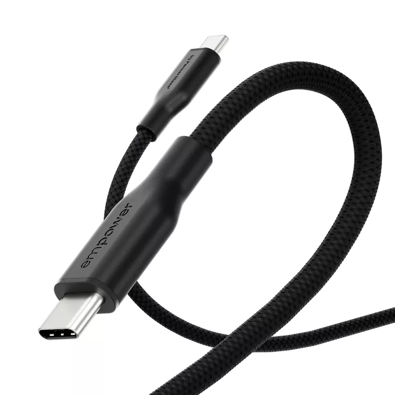 PanzerGlass empower™ by ® Racing 60W Kabel USB-C na USB-C | USB 2.0 | 2M | Kosmiczna czerń