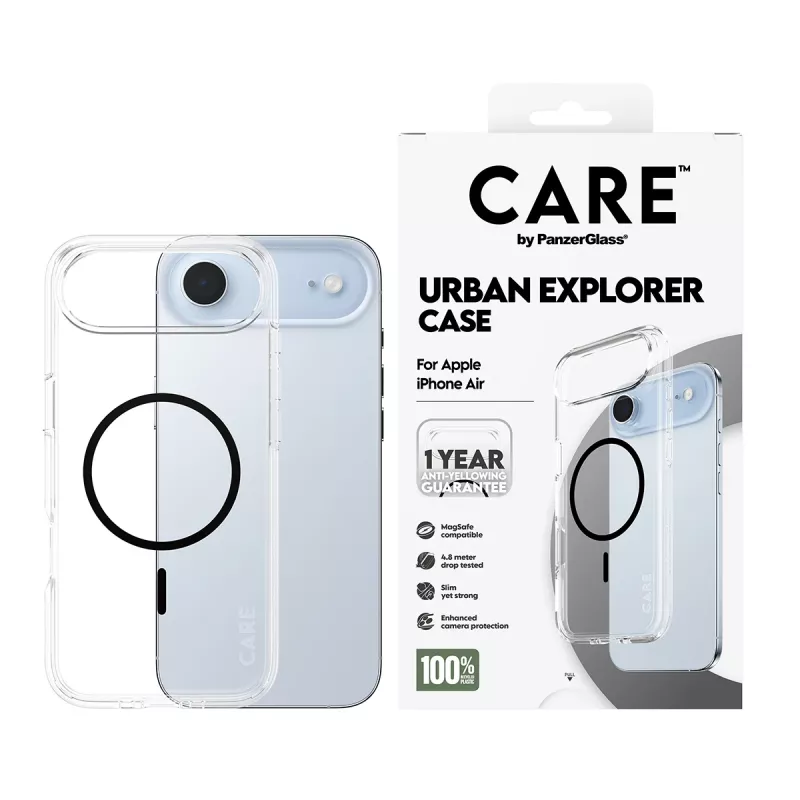 Cover PanzerGlass CARE by Flagship etui Transparent Urban Explorer Czarny MagSafe iPhone 17 Air