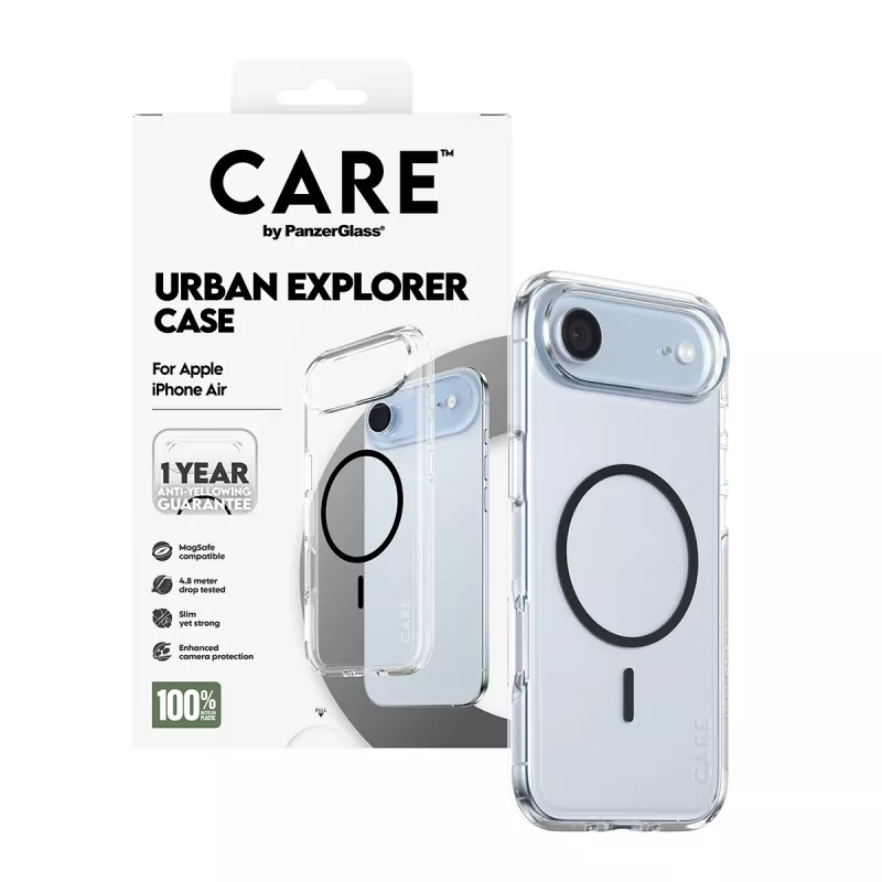 Cover PanzerGlass CARE by Flagship etui Transparent Urban Explorer Czarny MagSafe iPhone 17 Air