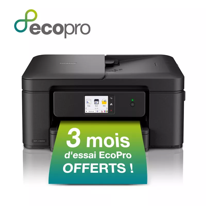 Brother 3-w-1 Kompaktowa Bezprzewodowa Drukarka Atramentowa DCP-J1460DW, Atramentowa, Drukowanie kolorowe, 1200 x 6000 DPI, Kopiowanie kolorowe, A4, Czarny