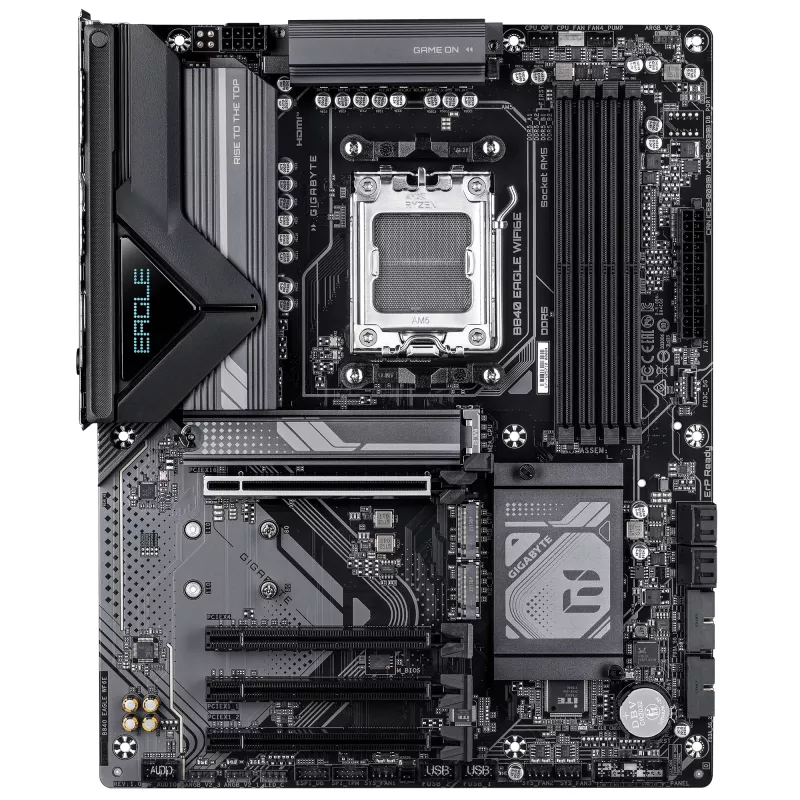 Płyta główna GIGABYTE B840 EAGLE WIFI6E - AMD Ryzen 9000, 8+2+2 fazy VRM, do 8200MHz DDR5 (O.C), 2xPCIe 4.0 + 1xPCIe 3.0 M.2, Wi-Fi 6E, 2.5GbE LAN, USB 3.2 Gen 2